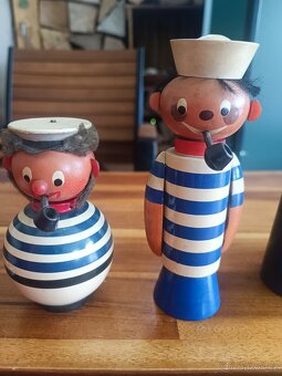 Staré retro dřevěné figurky (dekorace - hračka) - 4
