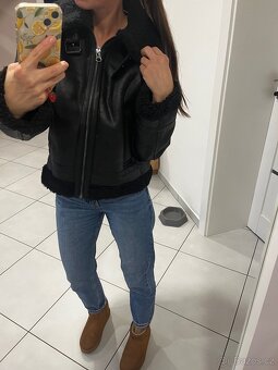 Koženková biker bunda nová- H&M - 4