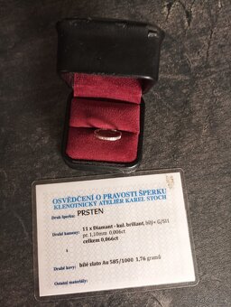 Zlatý prsten s diamanty - Ouda Diamonds - 4