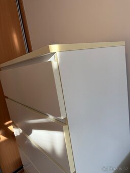 Prodám IKEA MALM Komoda 6 zásuvek bílá 80x123 cm - 4