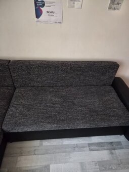 Zánovní rozkládací sedačka s úložným prostorem - 4