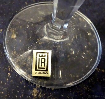 Sada 6 leptaných šampusek ze sklárny Lednické rovne - 4