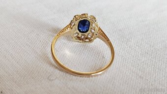 Prsten se safírem a brilianty... - 4
