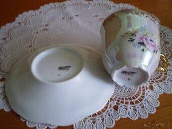 porcelánové hrnečky s podšálky - dekor - ++NOVÉ++ - 4