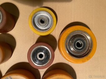 Paletový vozík, paleťák- kolečka- nová-více kusů a velikostí - 4