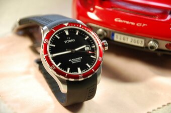 Titoni model Seascoper black - red, orig. hodinky, stav NOVÉ - 4