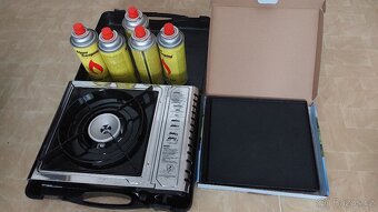 Vařič na kartuše + grilovací deska - 4