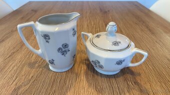 Porcelánový set MCP CZECHOSLOVAKIA se stříbrným okrajem - 4