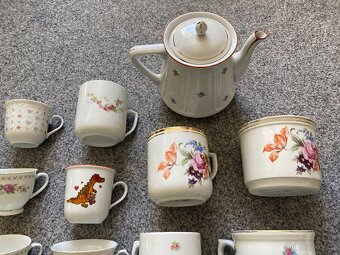 hrnek hrneček porcelán starý porcelán hrnek podšálek koflík - 4