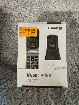 Aligator V650 Senior, červená-stříbrná + nabíjecí stojánek - 4