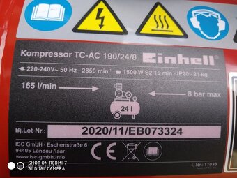 Prodám olejový Kompresor Einhell TC-AC 190/24/8 - 4