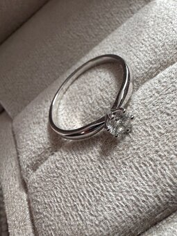 Zásnubní prsten Klenota - bílé zlato, diamant - 4