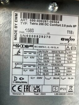 Svářečka EWN Tetrix200DC Comfort 2,0puls 8p - 4