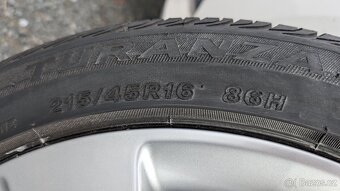 Al kola Fabia / Rapid + pneu Bridgestone Turanza 215/45 R16 - 4