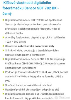 Digitální fotorámeček SENCOR - 4