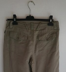 Khaki zateplené kalhoty - 4