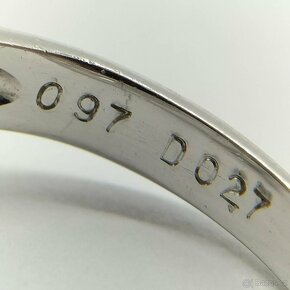 LUXUSNÍ PLATINOVÝ DIAMANTOVÝ PRSTEN SE SAFÍREM - 4