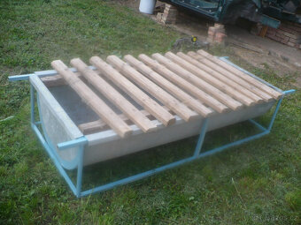 Troky / necky na paření prasat -plechové+rošt - 4