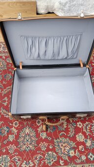 Cestovní kufr retro, černý s lemem - 4