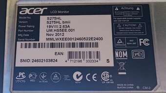 LCD Monitor ACER S275HL Full HD 27¨ - 4