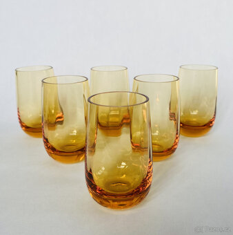 Moser 6x sklenice 80ml Optic, topasové sklo - 4
