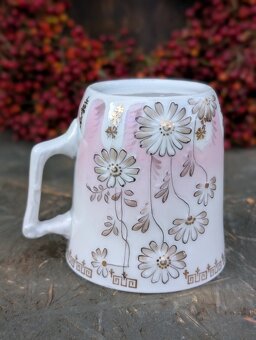 Starožitný porcelánový hrnek, zum Andenken. - 4