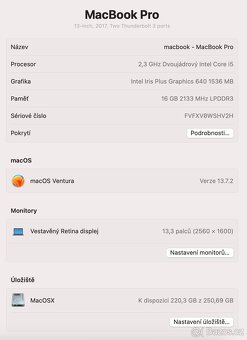 Macbook PRO 13, 16GB, 256GB, bootcamp, super stroj - 4