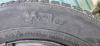 Sada,zimní kola Fiat  5x98 - 195/65/15 - 4