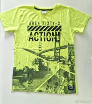 Tričko s krátkým rukávem, neonové, vel. 170/176 - 4