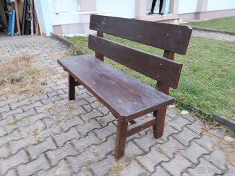 Dřevěná zahradní lavice - 4