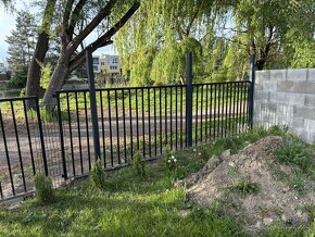 Železný plot, plotové pole, brána - 4
