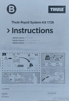 Thule Kit 1726, 5011 Škoda Octavia III, Superb III - 4