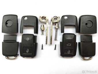 Klíč Škoda Volkswagen Seat 2 / 3 tlačítka.  Cena za 1 kus = - 4