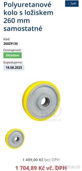 Polyuretanové - Litinová kolečka - 4