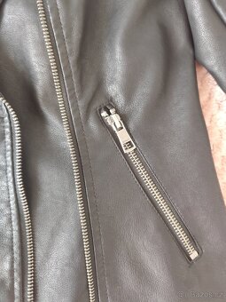Černá koženková bunda vel.XS - 4