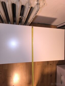 Botník / lavice na boty – bílý s kovovými tyčemi - 4