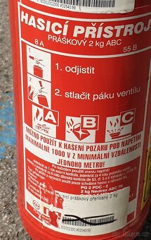 3 kusy - hasicí přístroj - práškový 2kg - 4