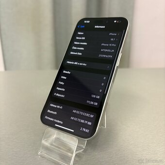 iPhone 15 Pro 128GB bílý, pěkný stav, 12 měsíců záruka - 4