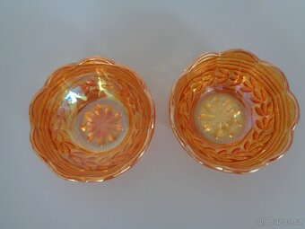 2 oranžové skleněné misky - 4