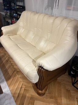 Rustikální kožená sedací souprava - 4