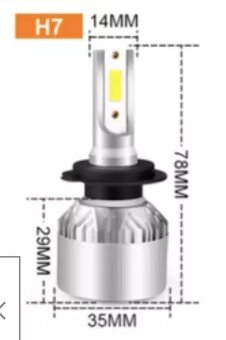 2x H7 COB LED 6500K 8000lm - 4