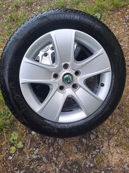 Alu kola 5x112 originál Škoda Octavia II 205/55 R16 - 4