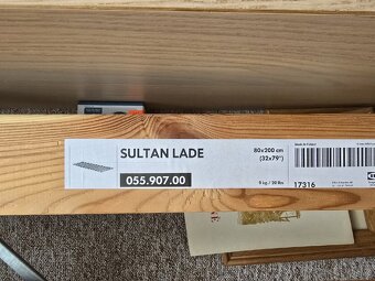 Kvalitní postel 160x200, IKEA Sultan Lade - 4
