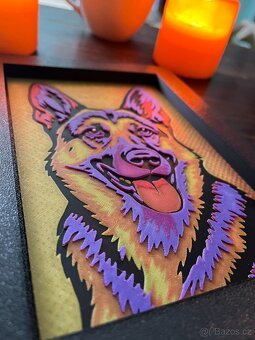 Německý ovčák - 3D tištěný obraz - 4