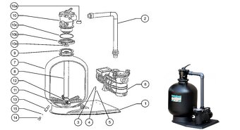 Podstavec filtrace Azur KIT 380,480,560 - 4