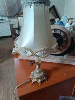Stolní lampa vintaže, masaz, mramor - 4
