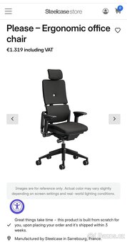 kancelářská židle Steelcase Please s podhlavníkem - 4