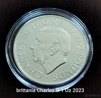 Set 3 ks stříbrných investičních mincí Britannia 1 OZ 2023 - 4