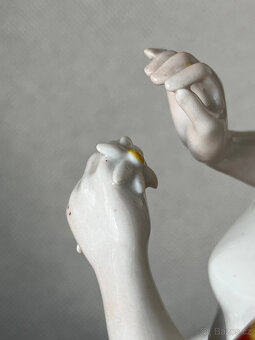 XL soška Dívka s kopretinou 29.5 cm, Polonne USSR - 4