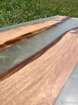 Stolová deska - americký ořech a epoxyd - 4